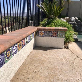 Ocean Pacific Patios - Mexican tiles ordered through EBay - Patio Coverings Near Me