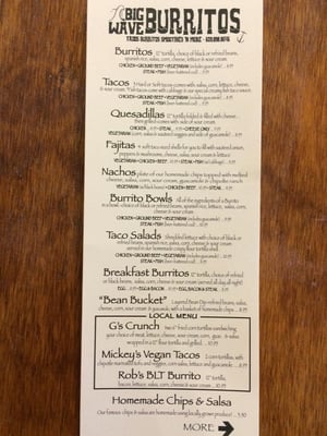 Menu photo 3 Big Wave Burritos Cape May, NJ