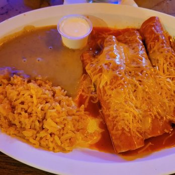 Al Pastor - Chicken enchiladas with red sauce (bland) - Mexican Near Me - West Allis, Wisconsin Al Pastor - Chicken enchiladas with red sauce (bland) - Mexican Near Me - West Allis, Wisconsin