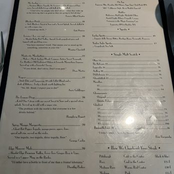 Luckys Steakhouse - Menu - Steakhouses Near Me - Montecito, California Luckys Steakhouse - Menu - Steakhouses Near Me - Montecito, California