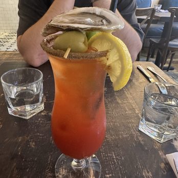 Pincette - Watered down bloody pincette because it sat at the bar for 10+ minutes. - Seafood Near Me - Montreal, Quebec Pincette - Watered down bloody pincette because it sat at the bar for 10+ minutes. - Seafood Near Me - Montreal, Quebec