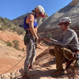 Nathan explaining the ropes