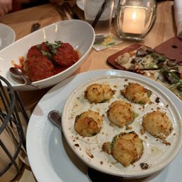 Meatballs and Lump Crab And Shrimp-Stuffed Mushrooms Meatballs and Lump Crab And Shrimp-Stuffed Mushrooms