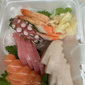 Okawa Sushi & Grill - Sashimi Deluxe (DoorDash)- Why would a chef serve a freaking IMITATION CRAB MEAT??? - Japanese Near Me - Modesto, California Okawa Sushi & Grill - Sashimi Deluxe (DoorDash)- Why would a chef serve a freaking IMITATION CRAB MEAT??? - Japanese Near Me - Modesto, California
