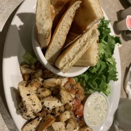 Chicken pazzano with flatbread Chicken pazzano with flatbread