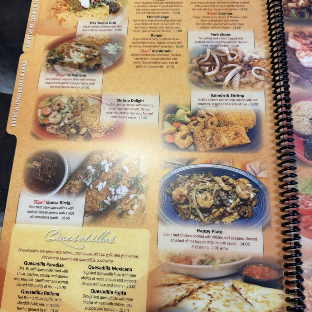 current menu!    Lots to choose from!