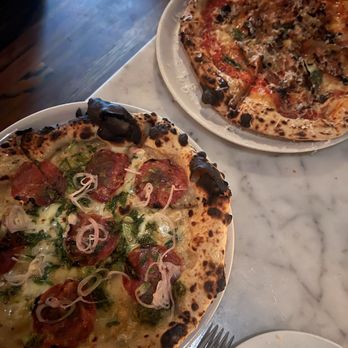 Lupo - soppressata verde and the spicy red sauce special - Pizza Near Me - Seattle, Washington