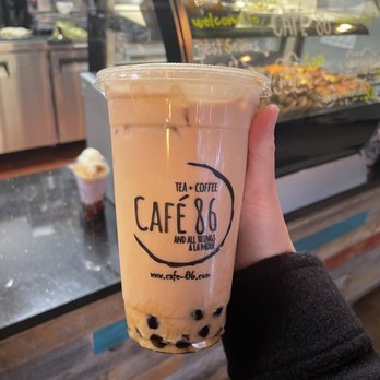 Cafe 86 - Classic milk tea with boba - Desserts Near Me - Union City, California