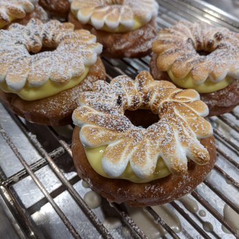 Salud Cooking School - Buttermilk cake doughnut with lemon curd and vanilla meringue. Divine Doughnuts with Dutch Monkey. - Cooking Schools Near Me - Alpharetta, Georgia