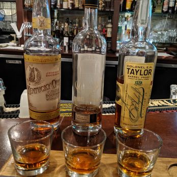 Old Owl Tavern - Barrel proof flight (Kentucky Owl, George T. Stagg, and E.H. Taylor Barrel Proof) - American Near Me - Harrodsburg, Kentucky Old Owl Tavern - Barrel proof flight (Kentucky Owl, George T. Stagg, and E.H. Taylor Barrel Proof) - American Near Me - Harrodsburg, Kentucky