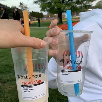 Boba House - Coconut milk tea (left), formerly brown sugar milk tea (right) - Juice Bars & Smoothies Near Me - Holland, Michigan Boba House - Coconut milk tea (left), formerly brown sugar milk tea (right) - Juice Bars & Smoothies Near Me - Holland, Michigan