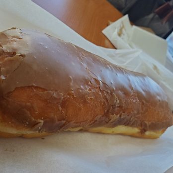 Sweete Time Donuts - half frosted donut--which needed the frosting for taste - Donuts Near Me - East Rancho Domingue, California