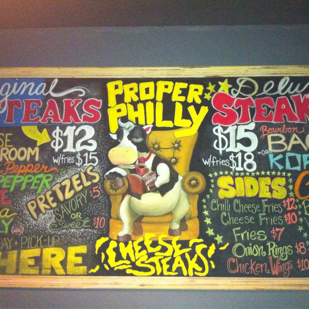 Sparrow's Philly Cheesesteaks - Menu board - American Near Me - Fitzroy, VIC Sparrow's Philly Cheesesteaks - Menu board - American Near Me - Fitzroy, VIC