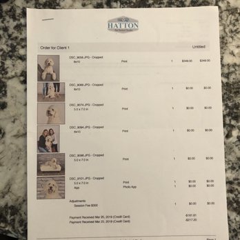 Hatton Pet Portrait Studio - Invoice - Pet Photography Near Me - Phoenix, Arizona Hatton Pet Portrait Studio - Invoice - Pet Photography Near Me - Phoenix, Arizona