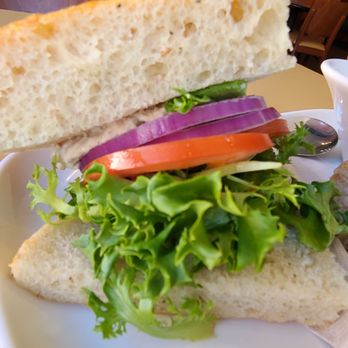 Panera Bread - Ummm, barely any tuna.  Do you see it??? Surprisingly tasty though but would've loved a bigger dollop of tuna... - Sandwiches Near Me - San Jose, California