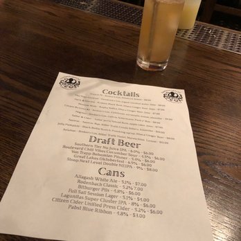 Nowhere Special Libations Parlor - cocktail menu - Bars Near Me - Ithaca, New York