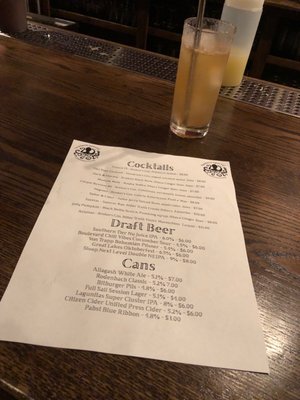 Menu photo 4 Nowhere Special Libations Parlor Ithaca, NY