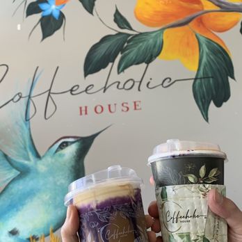 Coffeeholic House - Coffeeholic dream with ube drizzle (iced and hot) - Coffee & Tea Near Me - Seattle, Washington
