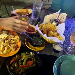 The sommer special: chicken and birria nachos with veggies on the side and broth for dipping. The sommer special: chicken and birria nachos with veggies on the side and broth for dipping.