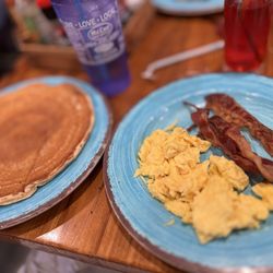 Jax Beach Brunch Haus - Sunrise Sampler with a side pancake