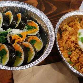 Coreanos Allston - Vegetarian kimbap and tofu fried rice - Korean Near Me - Allston, Massachusetts
