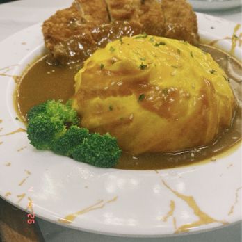 Uncle Cha Fusion Cafe - tonkatsu omurice (ft friend's hand) - Asian Fusion Near Me - Milpitas, California Uncle Cha Fusion Cafe - tonkatsu omurice (ft friend's hand) - Asian Fusion Near Me - Milpitas, California