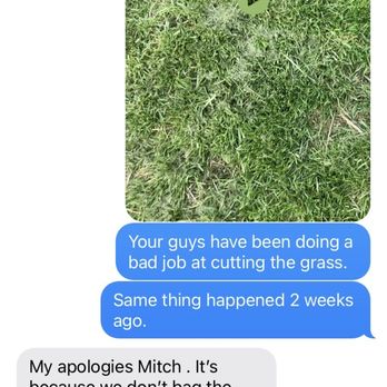 YarDudes - Screenshot of conversation. - Lawn Services Near Me