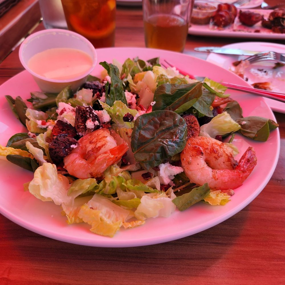 Grove Park Grille - Fig salad with shrimp and balsamic dressing. - American Near Me - Cincinnati, Ohio Grove Park Grille - Fig salad with shrimp and balsamic dressing. - American Near Me - Cincinnati, Ohio