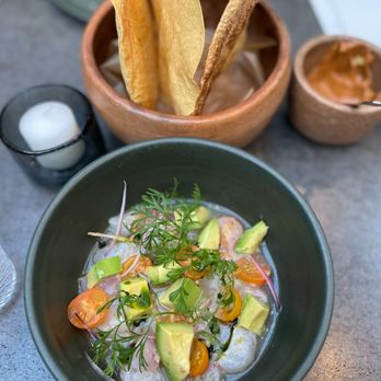 Damian - Fish tartare tostada (ceviche) - Mexican Near Me - Los Angeles, California