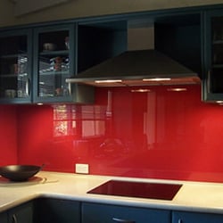 Pleasanton Glass Co - GlassKote painted back splash