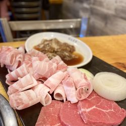 Top blade, Pork Belly, Beef Bulgogi