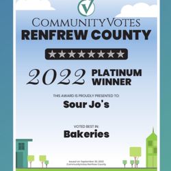 Sour Jo’s Sourdough Bakery - Winner !!! Best bakery in Renfrew County. 2022