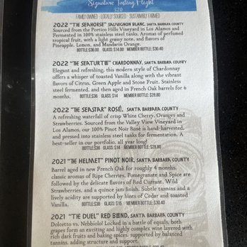 Deep Sea Tasting Room - Signature Tasting Flight - Wine Tasting Room Near Me - Santa Barbara, California