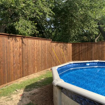 Salgado Fencing - 8' side by side pre stain cedar fence with cap&trim - Fences & Gates Near Me - Forest Hill, Texas Salgado Fencing - 8' side by side pre stain cedar fence with cap&trim - Fences & Gates Near Me - Forest Hill, Texas