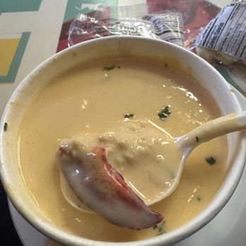 Lobster-Guys - Lobster Bisque with crackers on the side as of 02/2025 lots of lobster pieces and creamy - Seafood Near Me - Pasadena, California
