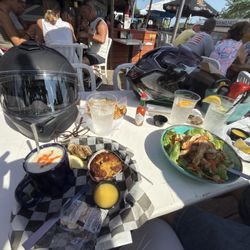 Quahog, salad, chowder, fries
