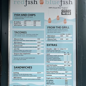 Red Fish Blue Fish - Menu - IG @bougiefoodieboi - Fish & Chips Near Me - Victoria, British Columbia Red Fish Blue Fish - Menu - IG @bougiefoodieboi - Fish & Chips Near Me - Victoria, British Columbia