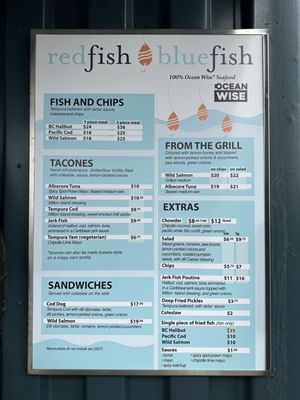 Menu photo 1 Red Fish Blue Fish Victoria, BC Menu photo 1 Red Fish Blue Fish Victoria, BC