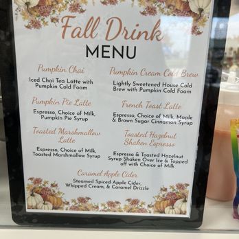 Sugar Mamas Mini Donuts - Fall drink menu - Donuts Near Me - Winfield, Illinois