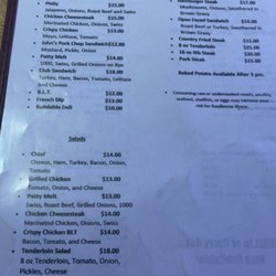 Speed Trap Tap House - Food menu