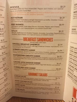 Menu photo 8 Lou's Cafe San Francisco, CA
