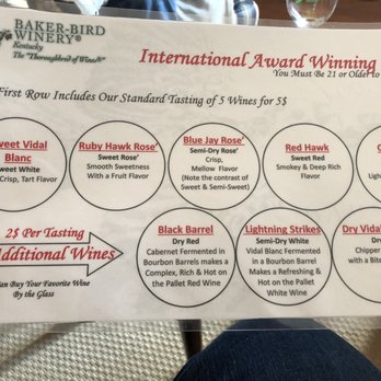 Baker Bird Winery - Wineries Near Me - Augusta, Kentucky