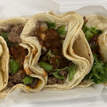 The Cactus - 2 carne (ground beef, which was a tiny bit dry) and carnitas (pulled pork) I got them "Mexican style" (onion and cilantro) - Mexican Near Me - Waterloo, Ontario