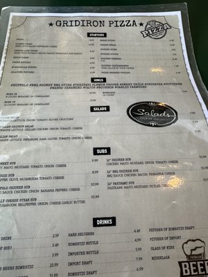 Menu photo 1 Gridiron Pizza Helendale, CA