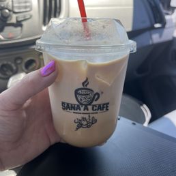 Iced biscoff latte Iced biscoff latte