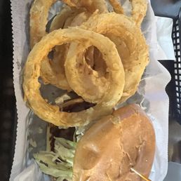 Burger and rings