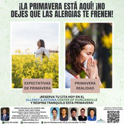 Allergy and Asthma Center of Duncanville - ¡No dejes que las alergias arruinen la primavera!