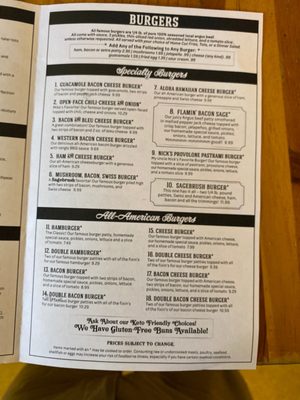 Menu photo 1 Sagebrush Saloon & BBQ Vale, OR