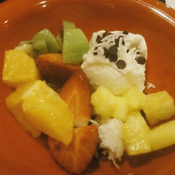Gobi Mongolian Grill - coconut ice cream with chocolate chips and fruit - Mongolian Near Me - Southington, Connecticut