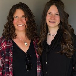 Salon 66 - Mother daughter salon day with a curly cut and teen haircut.